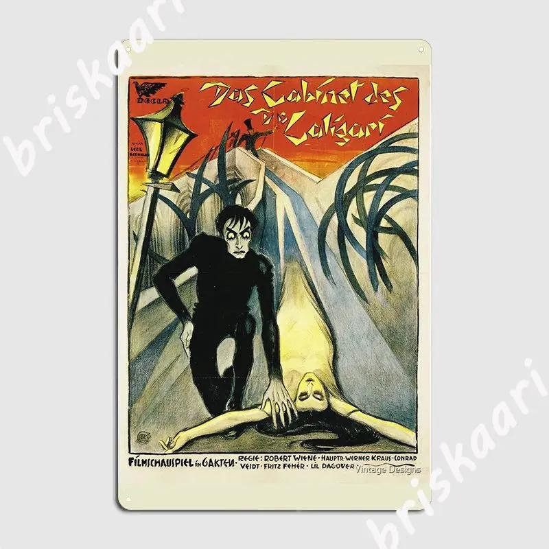 The Cabinet Of Dr Caligari Movie Poster Metal Sign Cinema Garage Printing Club Bar Poster Tin Sign Poster 20X30CM