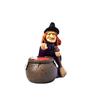 Halloween Witch Ghost Rocking Chair Cute Handmade Figurine Tabletop Ghost in Black Costume Resin Vehicle Figurine