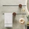 Walnut Towel Rack Perforation-free Bathroom Bar Hanging Bathroom Towel Rack Hanging Rod Single Rod Storage Rack Hand Towel Bar