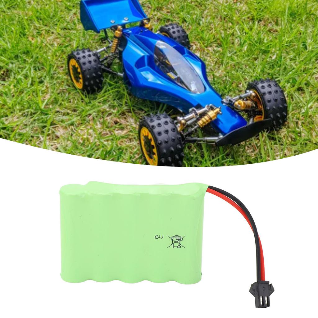 6.0V 2400mAh Lithium Battery with SM 2P Plug Replacement RC Rechargeable Lithium Battery for RC Cars Trucks