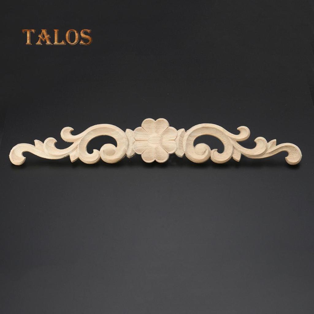 Wood Carved Corner Onlay Applique European Style Door Furniture Cabinet Decor Decoration