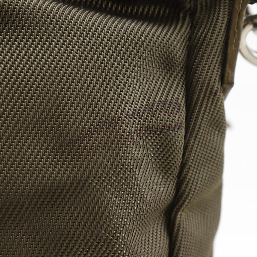 Gucci Bamboo One Belt Shoulder Bag 000.2404.0509 2WAY Khaki Nylon Canvas Women Used