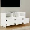 TV Cabinet, White, 102X37.5X52.5 Cm, Wood-Based Material