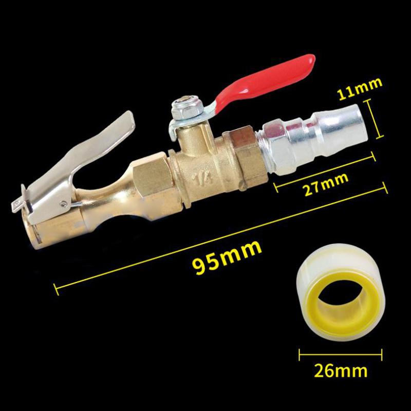 Chuck Quick Inflation Hose Nozzle Car Tire Inflator Nozzle Lock On Tire Inflator With Valve Air Compressor Adapter For Car Suv