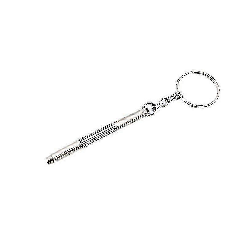 Mini Flat Head Phillips Screwdriver with Hollow Hex Nut Keychain Glasses (Mini Screwdriver - 2 Pairs)