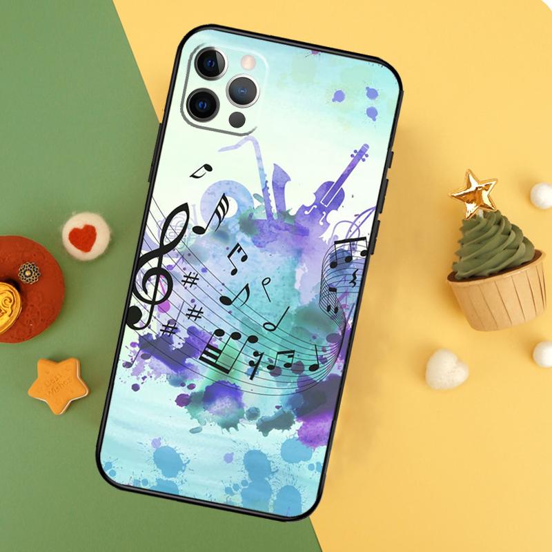 Musical Music Note Phone Case For iPhone 17 17Air 16 15 14 13 11 12 Pro Max 12 13 Mini 16E Shockproof Cover