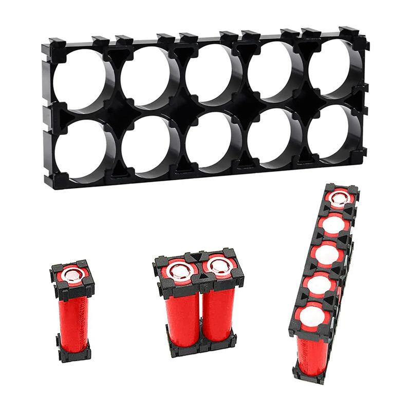 HHO-40Pcs 18650 Lithium Cell Spacer 2X5 Cell Spacer 18650 Lithium Battery Plastic Holder Bracket For DIY Battery Pack