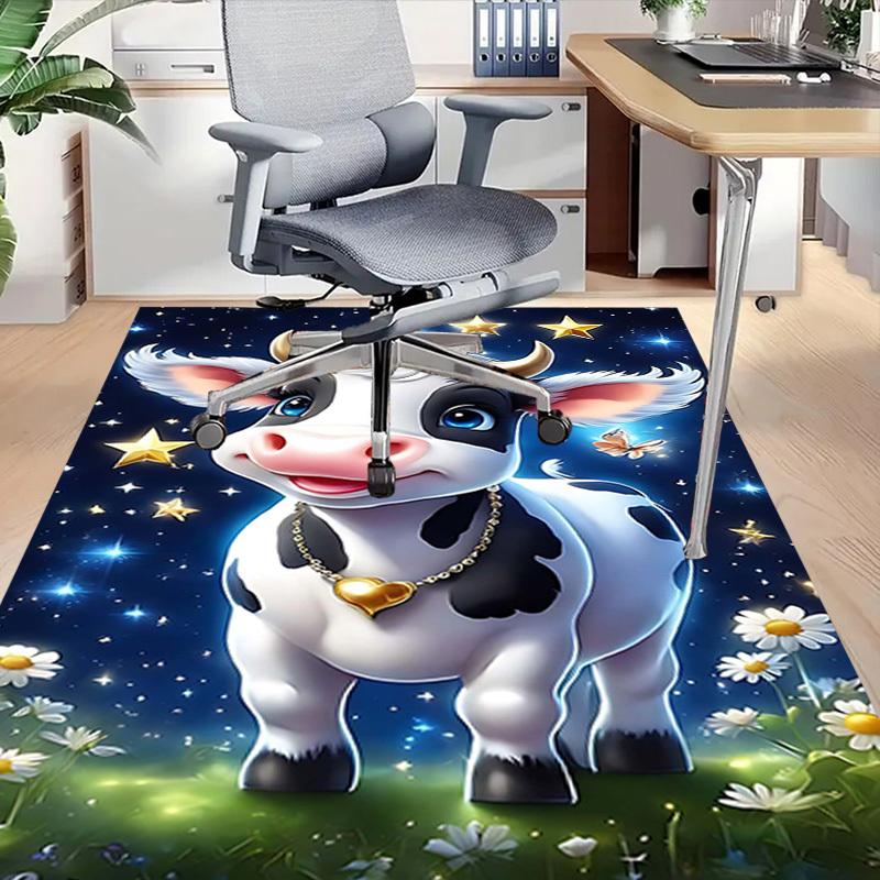 1PC cow stars Non-Slip Floor Carpet Compatible for Office&Living Room&Bedroom&Dining room - Flat - Weave Machine-S0343