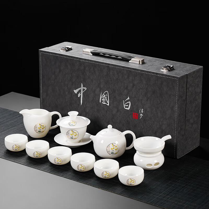 Linuo Yun Chu Mutton-fat Jade Porcelain Tea Set