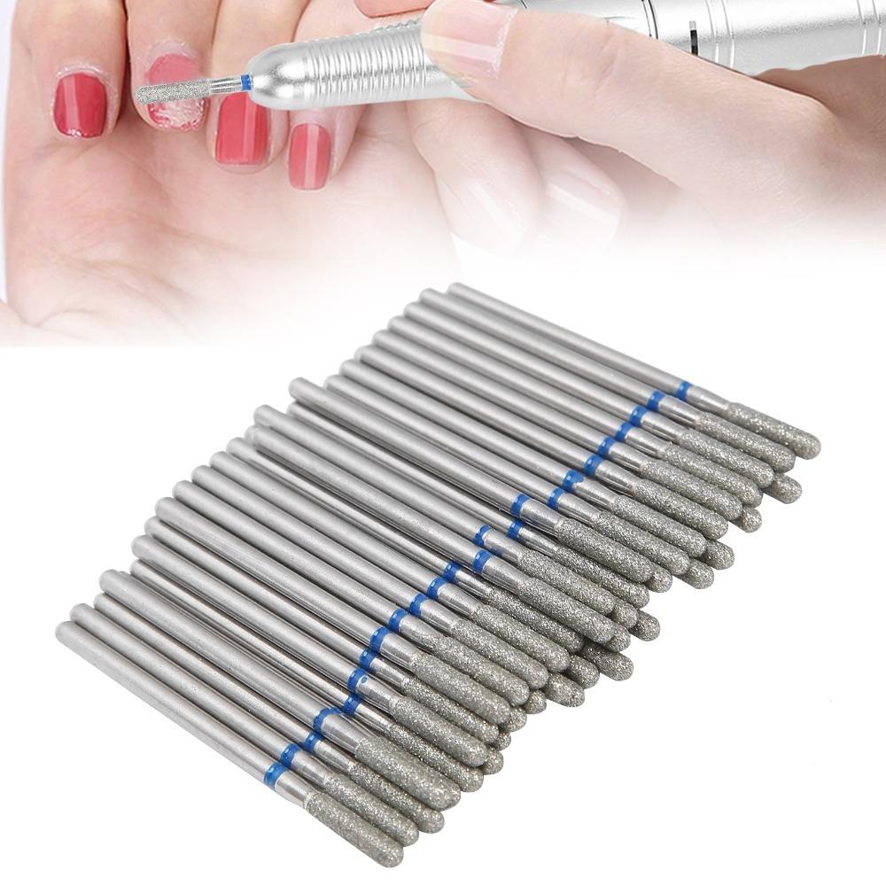 50pcs Diamond Diamond Grinding Bit Portable Nail Drill Bits Nail Grinding Head  For Beginners