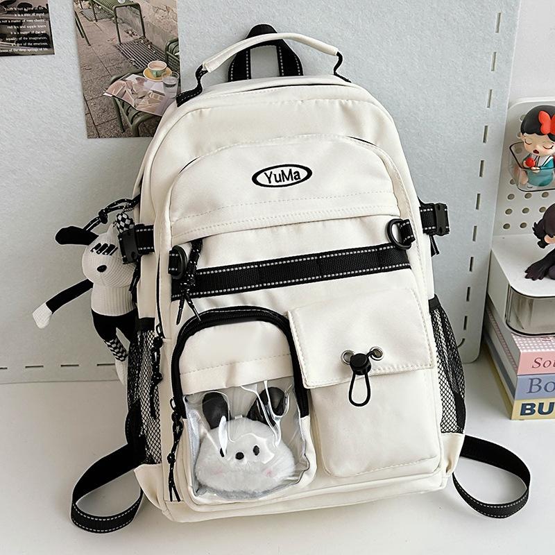 Schoolbag for Children Elementary School Students  Girls Junior High School Students  Large Capacity Color Blocking Backpacks  Backpacks
