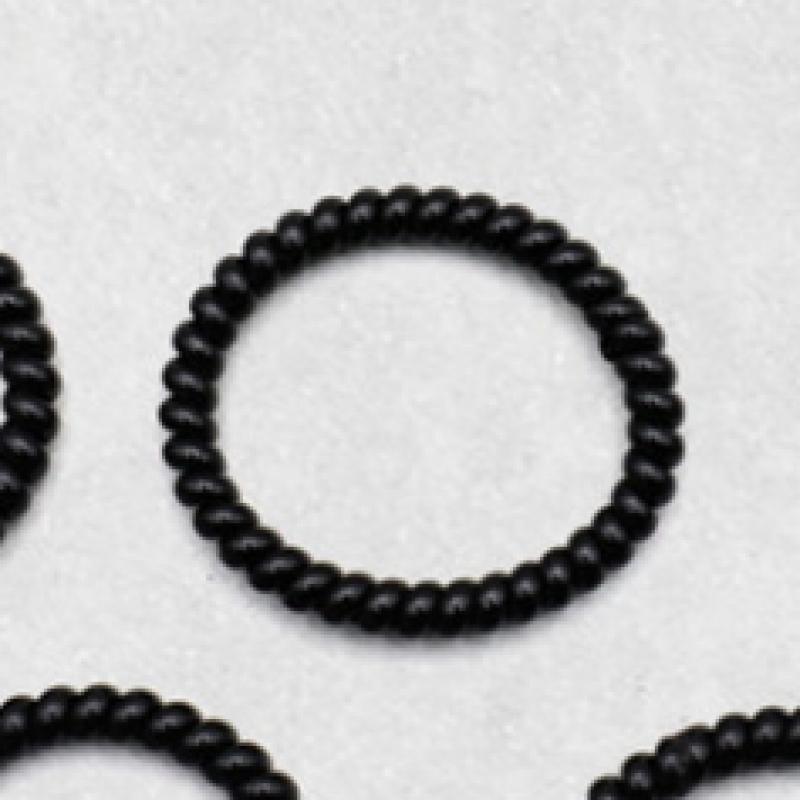Daiso Thin Spring Rubber Bands  Black  Pack Of 5