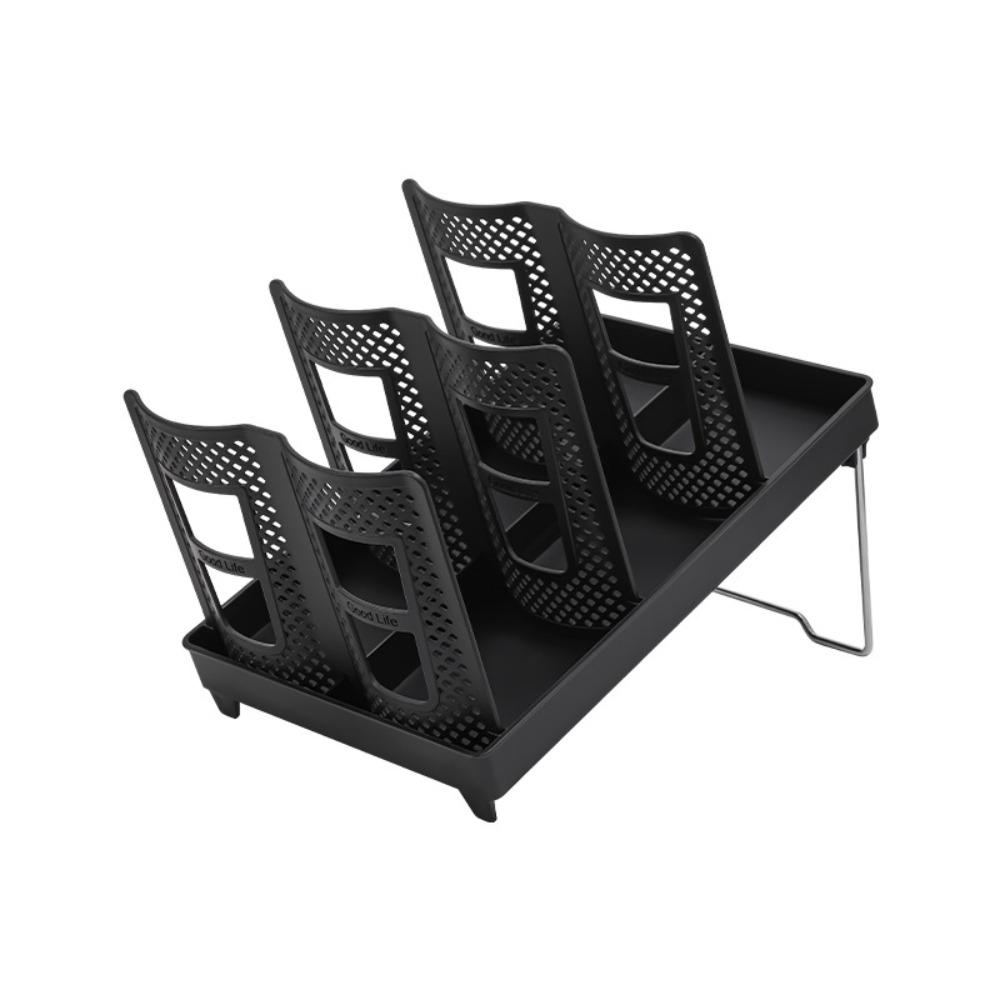Plastic Disposable Cup Storage Holder Adjustable Space Saving Foldable Paper Cup Holder Portable Mug Display Stand
