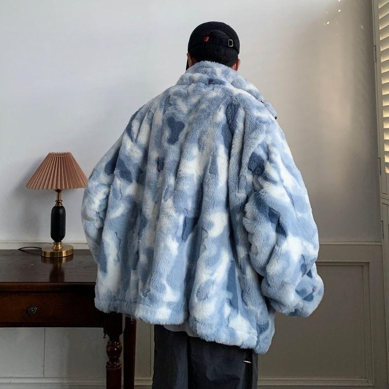 Chaqueta Gruesa de Felpa Tallas Grandes - Ropa Exterior Versátil Nueva y de Moda para Hombres Abrigos de Hombre