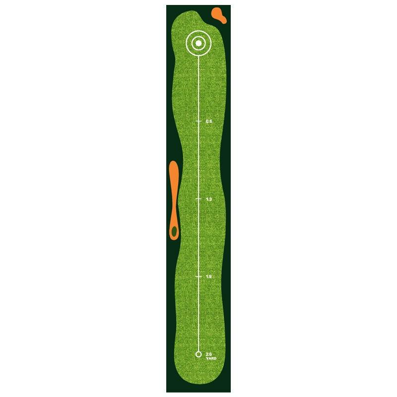 Portable Golf Putting Mat Easy Clean Surface with Alignment Guide for Indoor Practice Home Office Training Mat