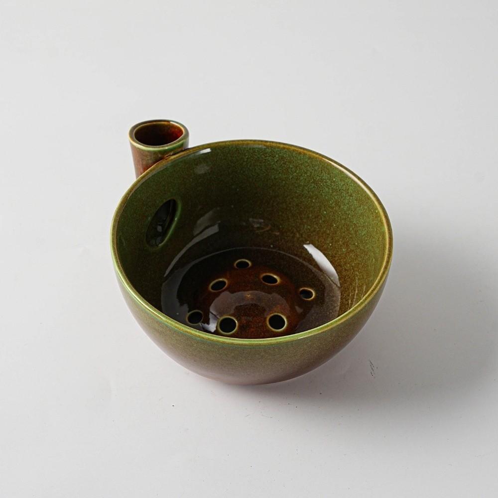 Built-In Drain Slots Fruit Washing Bowl Ceramic Produce Washing Bowl  Table Serving