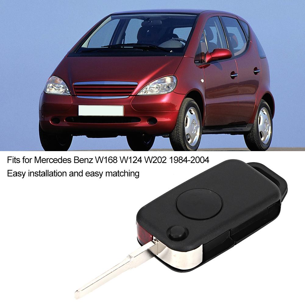 Smart Key Flip Case 1 Button Cover with Blade Fits for Mercedes Benz W168 W124 W202 1984 2004