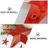 Large Red Iron Five-Pointed Star Wall Decor Inspirational Metal Star Hanging Ornament for Bedroom Living Room Office Garden