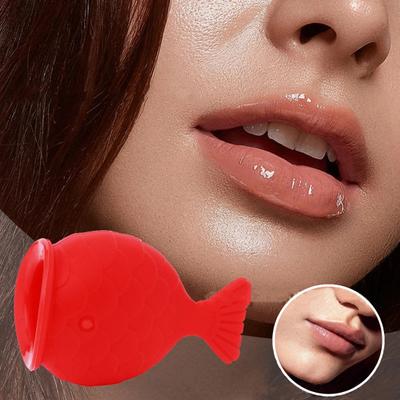 Lip Plumper Enhancer Silicone Fish Shape Natural Pout Mouth Tool Σέξι αντλία αναρρόφησης στόματος για πιο γεμάτα χείλη Συσκευή ομορφιάς