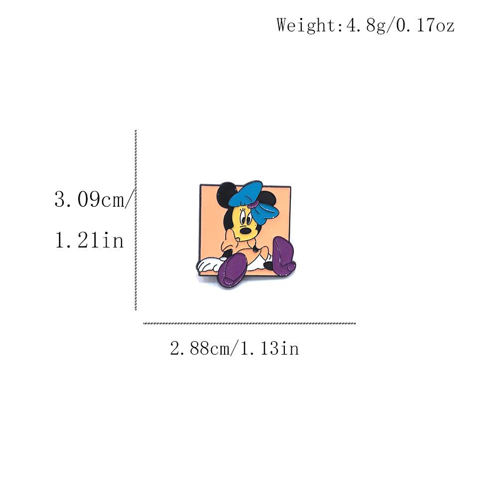 Mickey Cartoon Character Metal Badge - Cute Drip Oil Brooch & Versatile Backpack Accessory
