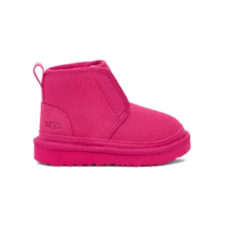 UGG Synthetic Leather Ankle Length Kids' Boots Berry Red Kids' 1121037T-BRY