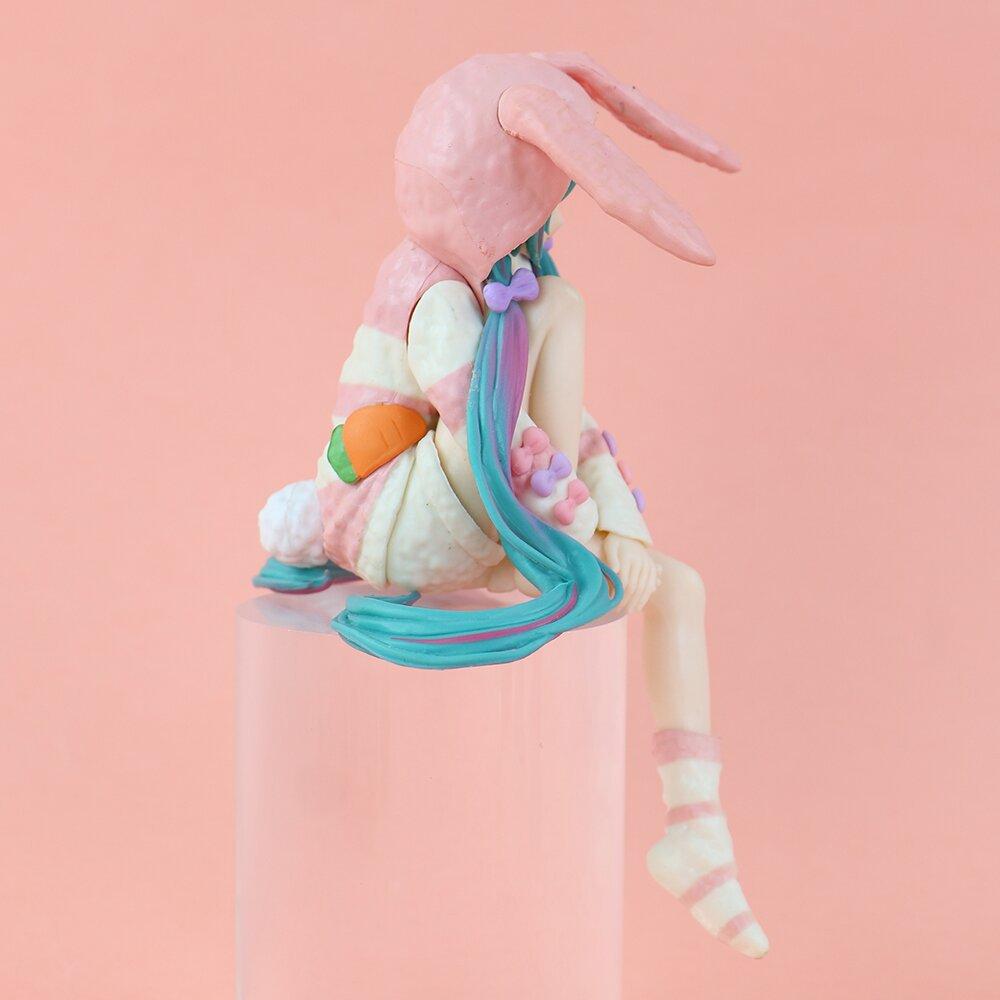 14cm Hatsune Miku Anime Anime Action Figure Rabbit Ear Pajamas Model Toy Toy PVC Collection Ornaments Decoration Gifts