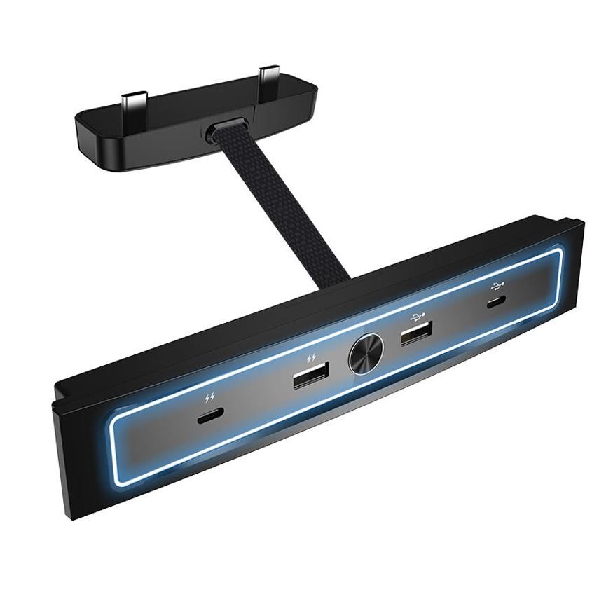 Suitable For Tesla Model 3/y Central Control Multi-port Expansion Dock Usb Hub Pd Fast Charging