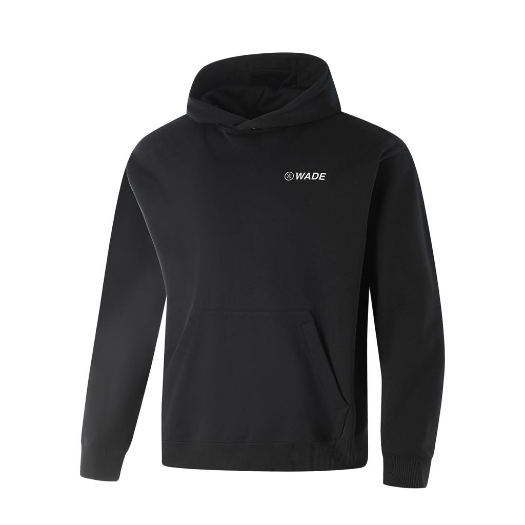 Li Ning Sweatshirts Men's Black Hooded Moderate Regular AWDV043-1