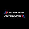 2PCS M Performance Bumper Windows Stickers Rear Trunk Decals For BMW X7 X3 X4 X5 X6 3 4 5 6 7 Series Z4 M M3 M5 M6 E38 E39 E46 E53 E60 E61 E64 E70 E71