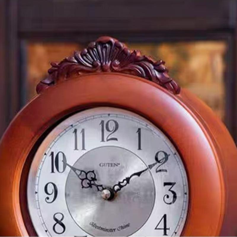 Retro Table Clock Wooden Desk Watch Aesthetic Luxury Bedroom Tabletop Clocks Silent Living Room Desktop Watches Home Decoration