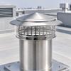 Stainless Steel Ventilation Cap with Conical Rain Hood Brushed Finish Parasol