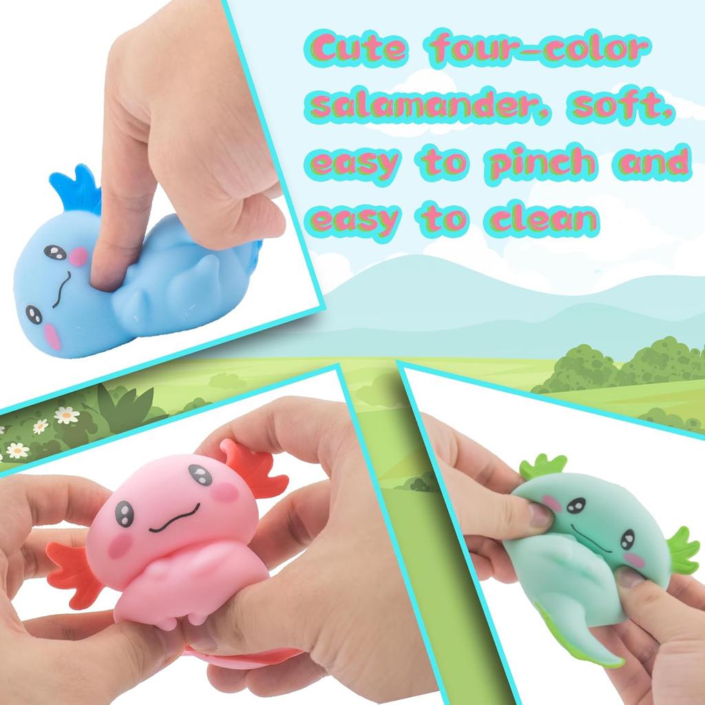 Cute Salamander Flour Squeezable Toy, Stress Relief Toy For Kids, Slow-, Suitable For Adults(Random Color).