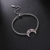 Cat Paw Charm Crescent Moon Bracelets for Women Figaro Box Chain Bracelet Celtic Knot Amulet Stainless Steel Trendy Jewelry Gift