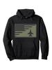 F-16 Viper Snake Patch Hoodie - American Flag Design