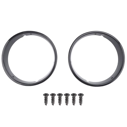 Headlight Bezel Covers, Black Headlight Bezels for Toyota TJ 1997-2006 - Scratch-Free Decorative Headlamp Trim Rings (2pcs)