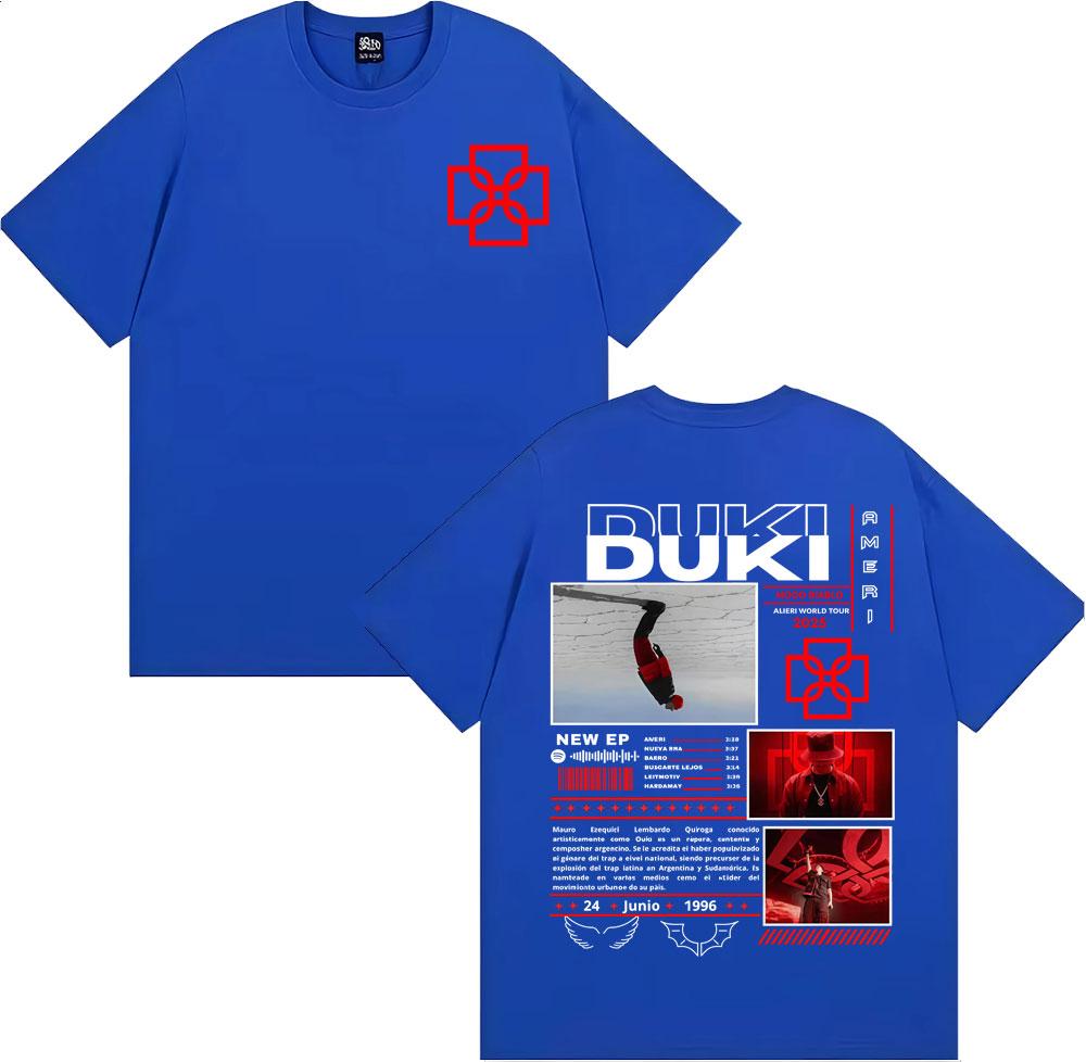 Rapper Duki Aleri World Tour 2025 Cover T Shirts Men's Clothing Harajuku Vintage T-shirt Casual O-Neck High Quality T Shirt Tops
