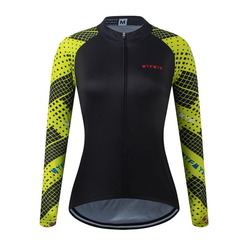 1 Womens Long Sleeve Cycling Jersey Breathable Quick Dry Performance Top Road Mountain Bike