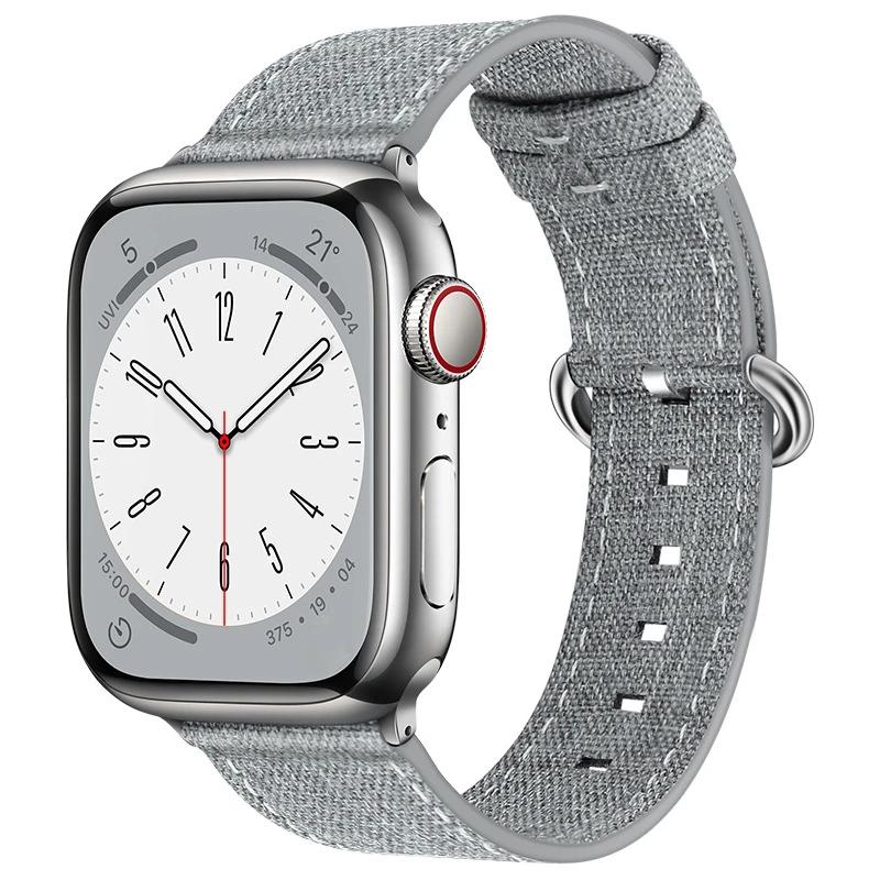 Canvas Band For Apple Watch Strap 49mm 46mm 40 41 38mm 44 45mm correa fabric Bracelet for iwatch Series 11 10 9 8 7 SE 6 ultra 3