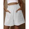 Summer Women Pants High Waist Shorts Fashion Casual Plus Size Wide Leg Shorts