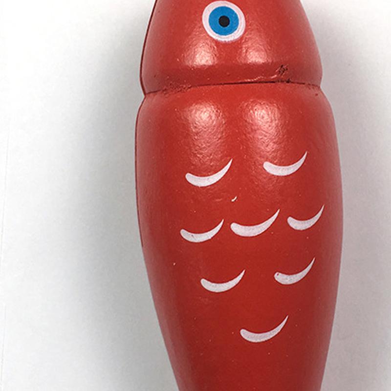 Handschlaginstrument Fischspielzeug aus Holz, pädagogisches multifunktionales Schlagspielzeug in Fischform