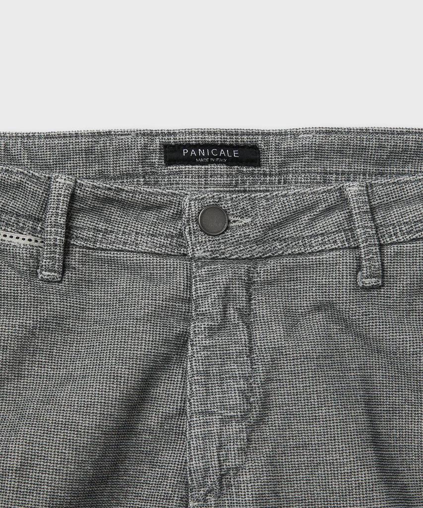PANICALE Regular Slim Fit Micro Textured Cotton Pants [Gray]