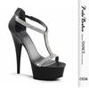 Women's Shoes Summer New Style Thin Heel T-shaped Buckle Fashion High Heel Sandals 15cm Heel 5cm Platform YKC