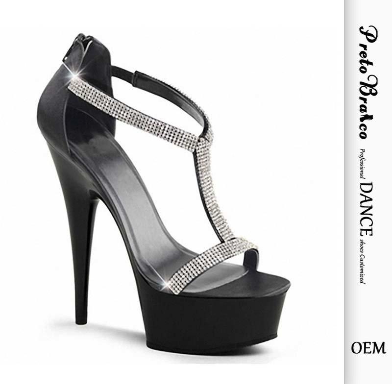 Women's Shoes Summer New Style Thin Heel T-shaped Buckle Fashion High Heel Sandals 15cm Heel 5cm Platform YKC