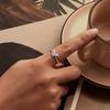 Silver Adjustable Ring with Crystal Butterfly, Silver 925