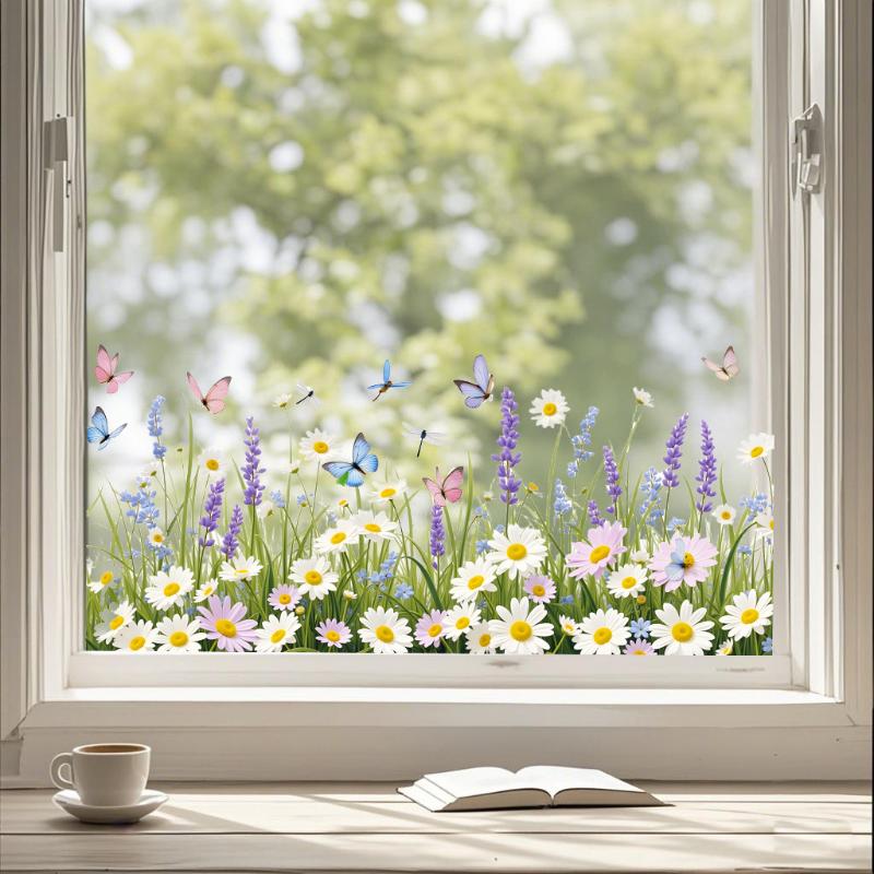Färska Och Fjärilsvägg Elektrostatisk Adsorption Klistermärken För Heminredning Sovrum Kök