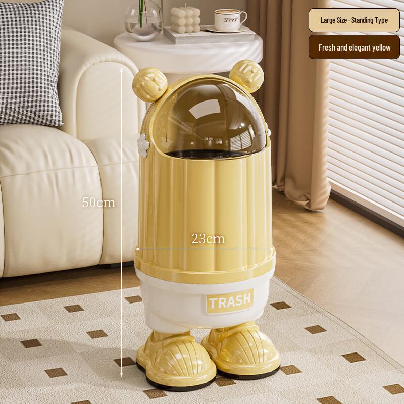 Light Luxury Cactus Flip-Top Trash Can