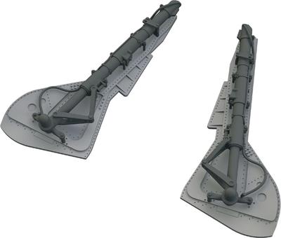 eduard Brassin Series Fw190 Main Landing Gear and Cover Set Plastic Model Kit Parts EDU6481179 1/48 Focke-Wulf A-8/R2 (for Eduard) (Aircraft)