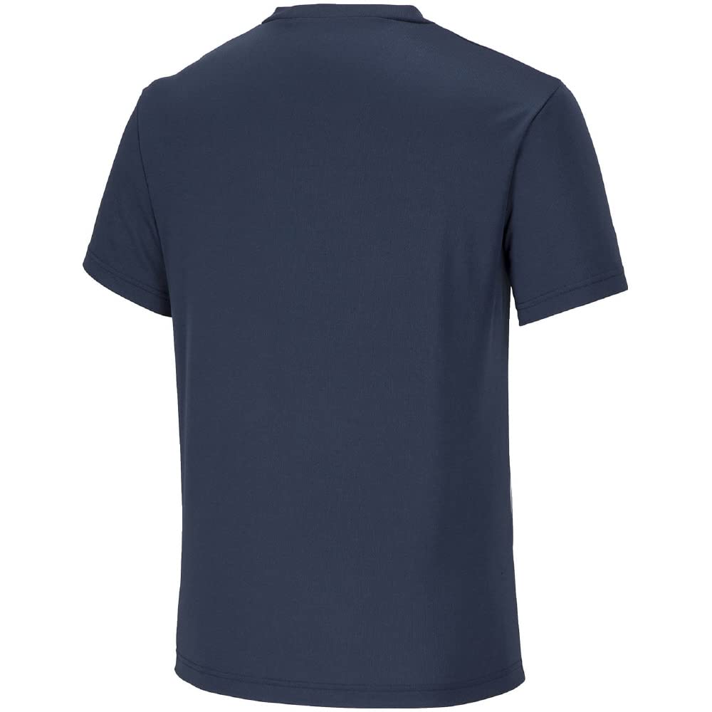 NaviDry Kurzarm Training mit und Kleidergröße M Herren T-Shirt U-Ausschnitt Panel, Feuchtigkeitsableitend Schnelltrocknend, Marineblau/Weiß, (Produktcode 32MAA190)