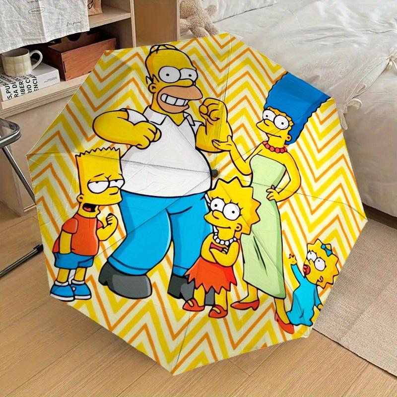 1pc Simpsons Family Themed High-quality Umbrella,Automatic Opening and Closing Umbrella,Multi-functional Umbrella G0811075