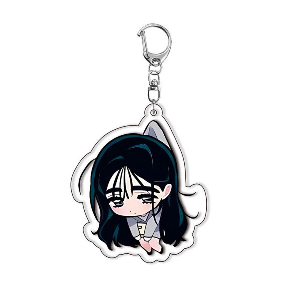 Acrylic Keychain Cartoon Character Shaped Pendant for Bags Accessories Anime Inspired Design Lightweight Durable Material